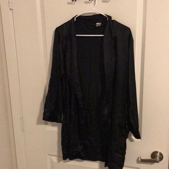 Fredrick’s of Hollywood Black lingerie robe wrap S - Picture 2 of 5